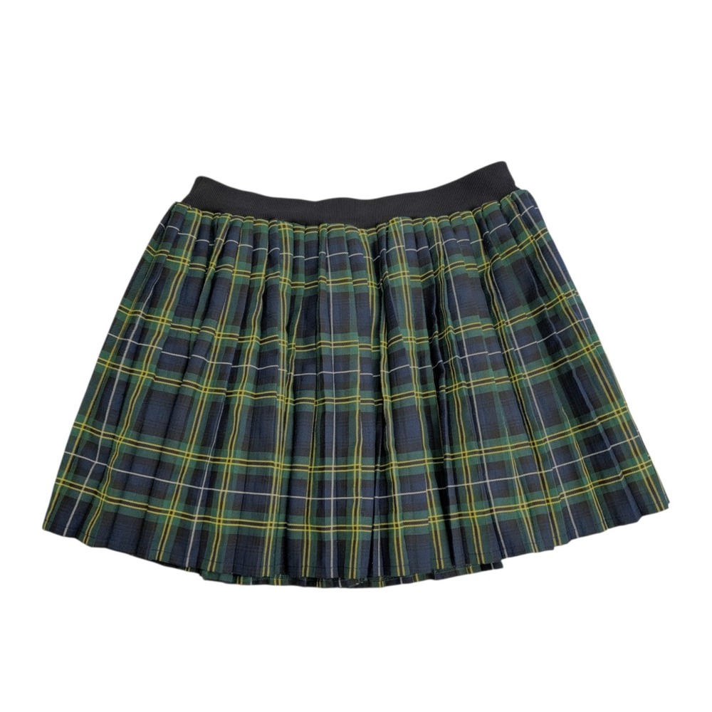 Xhilaration Skirt XL Plaid Pleated Lined Green Dark Academia School Girl Preppy - Picture 2 of 14